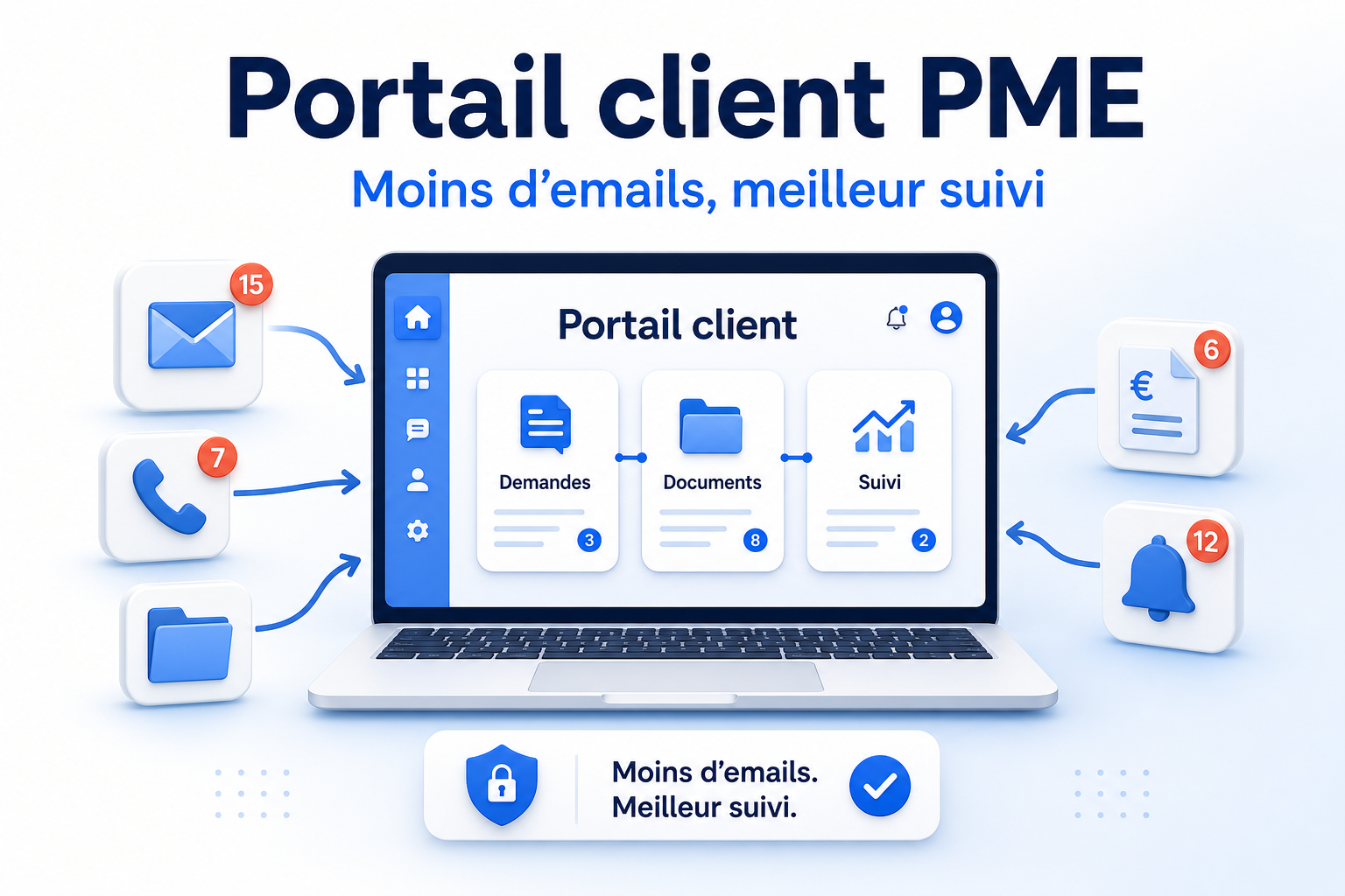 Portail client sécurisé : comment réduire les emails, appels et relances dans une PME ?